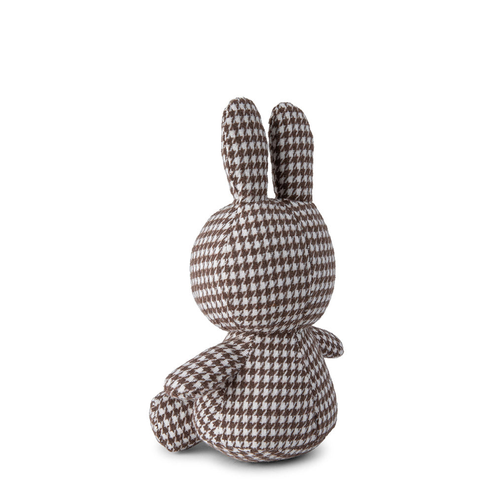 Miffy Sitting All-Over Pied-de-Poule Brown - 23cm - 9"