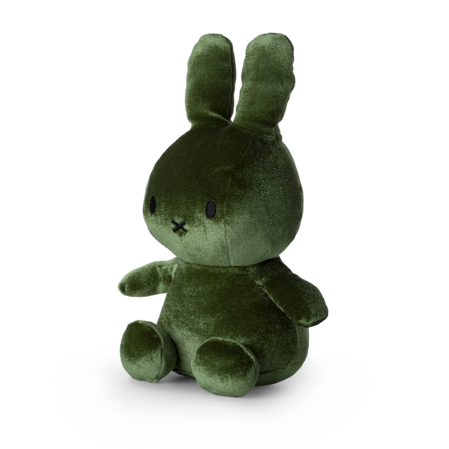 Miffy Sitting Velvetine Moss Green Side View