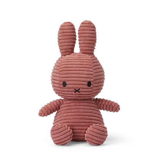 Miffy Sitting Corduroy Dusty Rose - 23cm - 9"