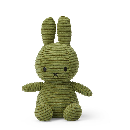 Miffy Sitting Corduroy Olive Green - 23cm - 9"