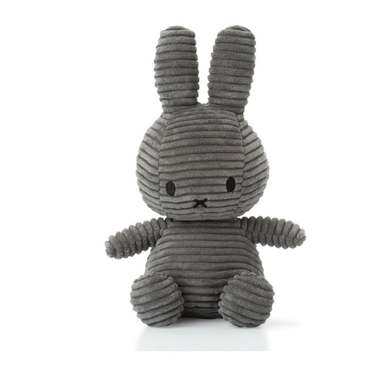 Miffy Sitting Corduroy Grey - 23cm - 9"