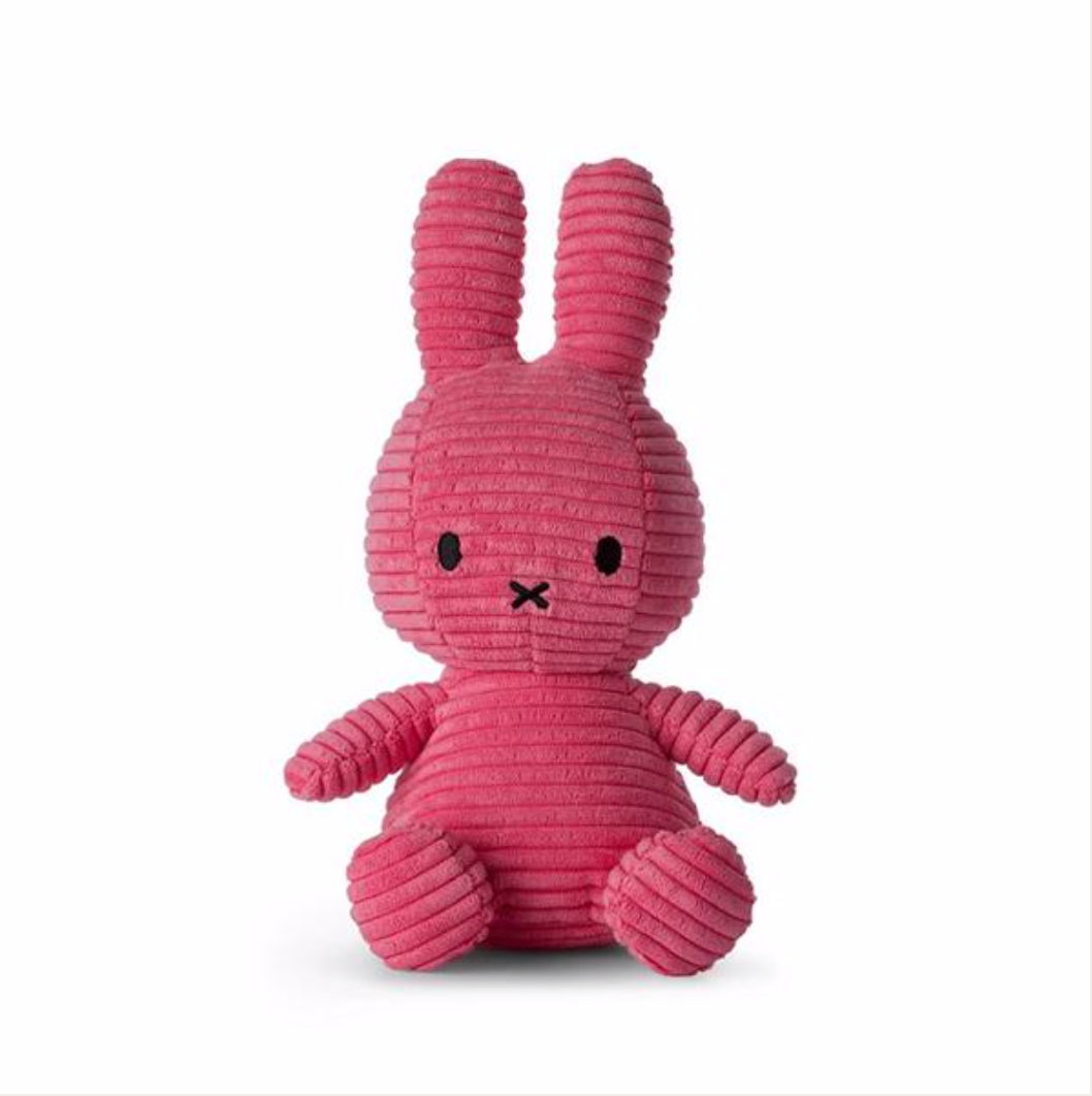 Miffy Sitting Corduroy Bubblegum Pink - 23cm - 9"